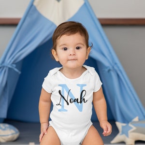 Personalized Name Baby Boy Onesie®. Personalized Boy Name Onesie®. Custom Baby Boy, Name Onesie®