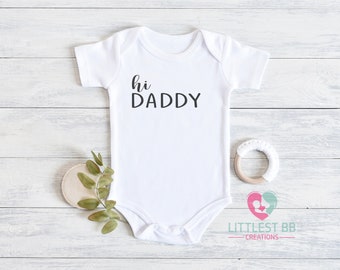 Hi Daddy Onesies® - Hello Daddy Onesies® - Husband Pregnancy Announcement Onesie® - Gift For Dad