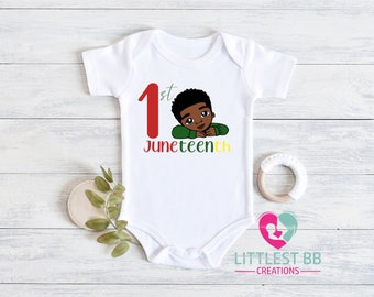 Juneteenth Baby Boy Onesie® - Cute Black African American kids- Juneteenth African Colors -  Know Your History African American Onesie®