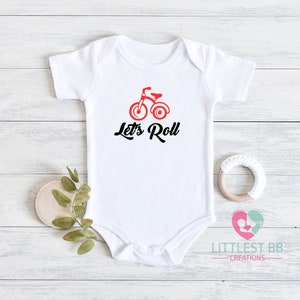 Let&#39;s Roll Onesie® - Cute Baby Onesie® - Bike Onesie® - Sports Onesie® - Adventure Baby Onesie® - Cycling Onesie®