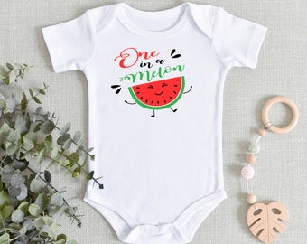 One in a Melon First birthday - First Birthday Outfit - Watermelon First Birthday Onesie® - Baby Girl Birthday - Fruit Birthday Onesie®
