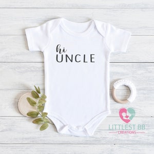 Hi Uncle Onesies® - Hello Uncle Onesies® - Uncle Onesie® - Pregnancy Announcement Onesies® - Baby Shower Gift - Best Uncle Onesie®