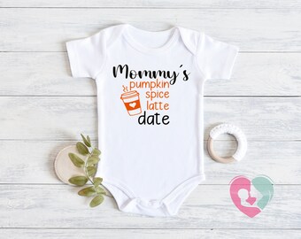 Mommy's Pumpkin Spice Latte Onesie® - Fall Onesie® - Funny Fall Onesie® - Pumpkin Spice Onesie® - Baby Announcement Onesie®