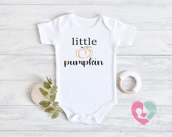 Little Pumpkin Onesie® - Fall Onesie® - Cute Fall Onesie® - Thanksgiving Onesie® - Baby Announcement Onesie®
