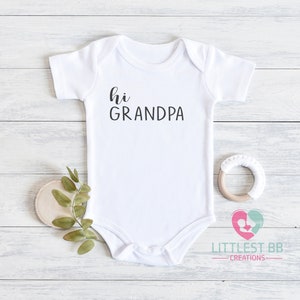Hi Grandpa Onesies® - Hi Grandma Onesies® - Hi Auntie Onesie® - Pregnancy Announcement Onesies® - Grandma Onesie® - Baby Shower Gift