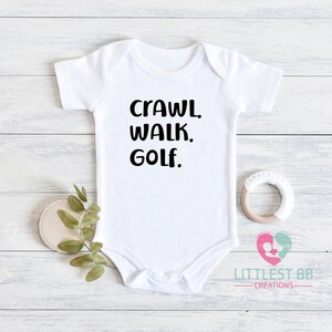 Crawl Walk Golf Onesie® - Cute Baby Onesie® - Baby Golf Onesie® - Sports Baby Onesie® - Gift for baby