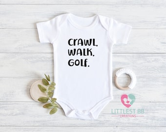 Crawl Walk Golf Onesie® - Cute Baby Onesie® - Baby Golf Onesie® - Sports Baby Onesie® - Gift for baby