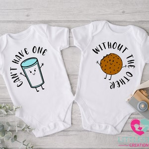 Can&#39;t Have One Without The Other Onesie® Set - Matching Sibling Outfits - Twin Baby Onesie® - Twin Announcement Onesie®