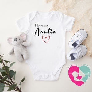 I love My Auntie Onesie® - Outfit from Aunt - Aunt Gift Idea - Aunt Onesie® - Baby Shower gift - Gender Neutral
