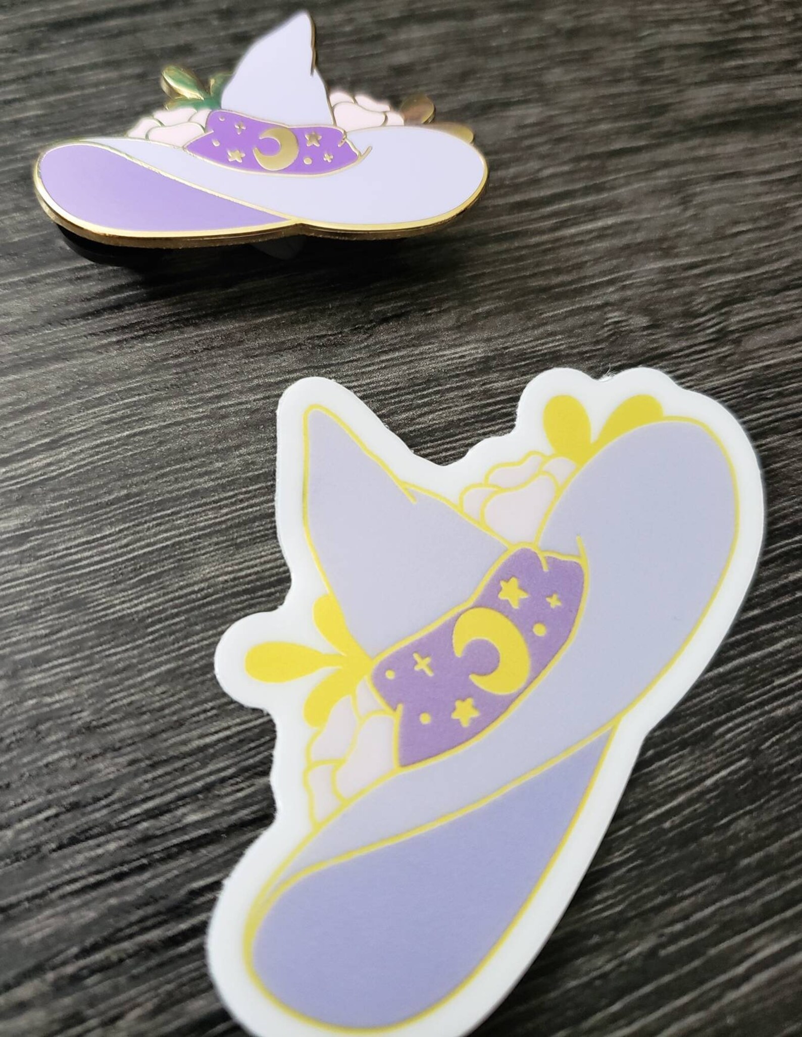 Pastel Witch Hat Enamel Pin Etsy