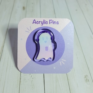 Headphone Ghost 1.5&quot; Acrylic Pin