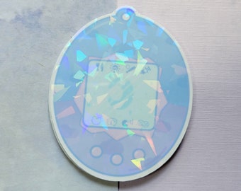 Holographic Shard Tamagotchi Vinyl Sticker