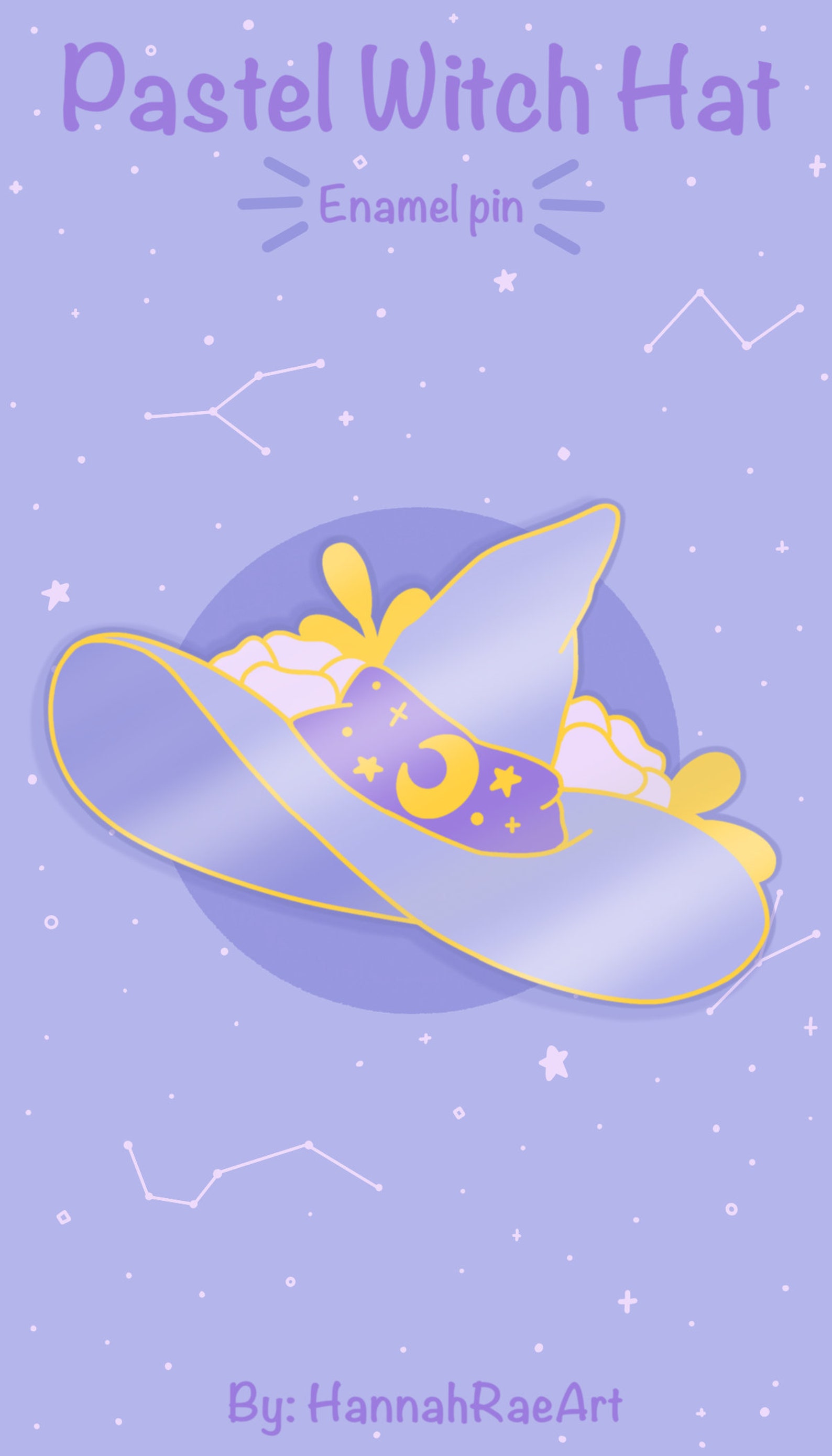 Pastel Witch Hat Enamel Pin Etsy