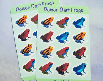 Poison Dart Frog Sticker Sheet