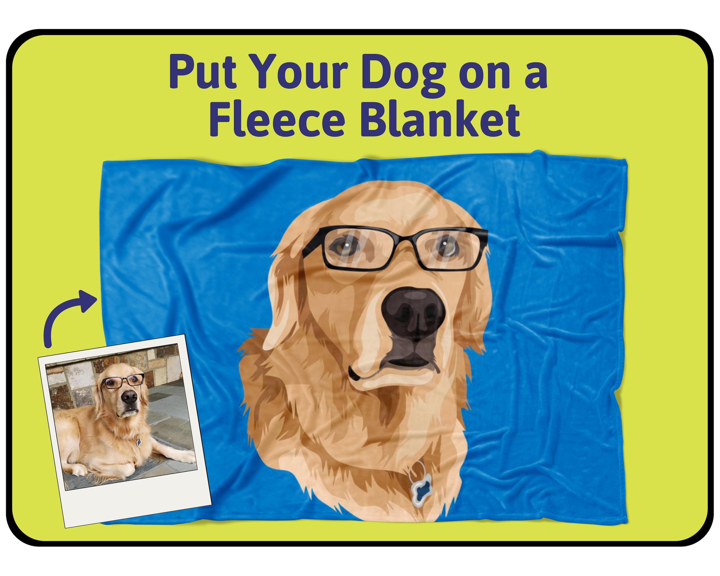 etsy personalized dog blankets