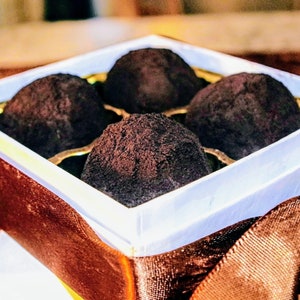 Peanut Butter Whiskey Truffles, handmade from my own recipe, they are melt in your mouth delicious, and make a great gift image 5