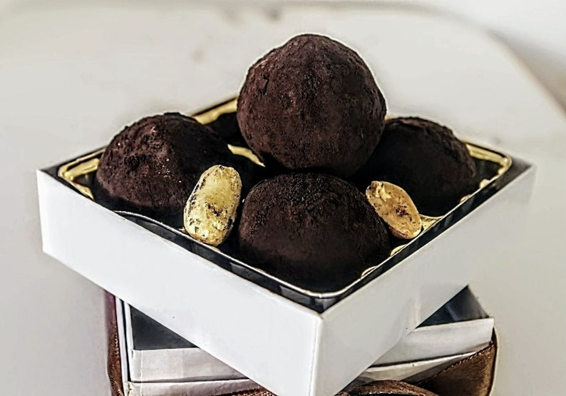 Peanut Butter Whiskey Truffles, handmade from my own recipe, they are melt in your mouth delicious, and make a great gift image 4