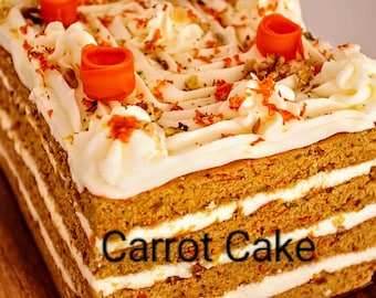 Moist Carrot Cake: Walnuts, Ginger, Cream Cheese Frosting