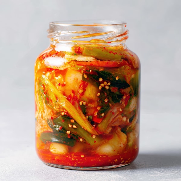 Home made vegetable medley kimchi! Vegan friendly and non vegan available!