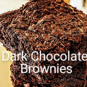 Jumbo Dark Chocolate Brownies: Chewy, Moist, Delicious - 8 Count