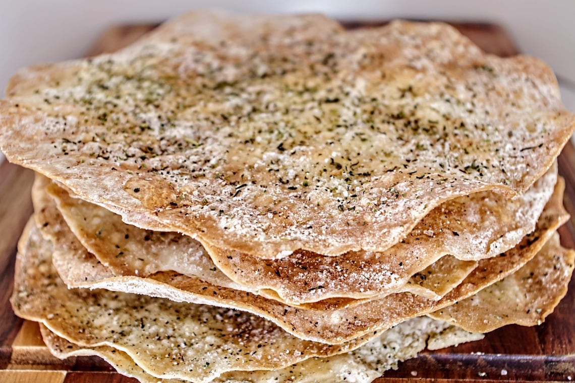 Lavash Cracker Bread Toasted With Olive Oil Sea Salt and Etsy