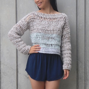 Crochet Sand Dune Sweater Crochet Pattern Pdf Instant Digital Download ...