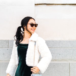 Crop Fur Cardigan Etsy