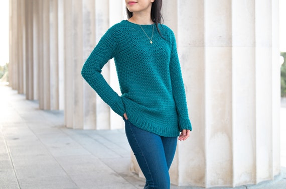 Easy crochet pullover sweater online