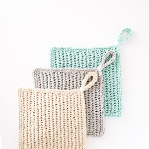 Crochet Chevron Pot Holders // Herringbone Hot Pad // Modern Home // Boho Crochet Crochet pattern pdf digital download for the frills image 8