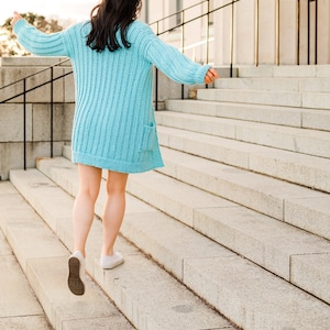 Crochet Oversized Ribbed Cardigan with Pockets // Simple Knit-Look Ribbed Sweater Crochet pattern pdf instant digital download forthefrills image 7