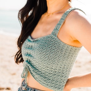 Crochet Easy Crop Top / Convertible Tank Top / Beginner Crochet Summer Top / Sweetheart Crop / DIY Bow Bralette / Mya Crop Top image 6