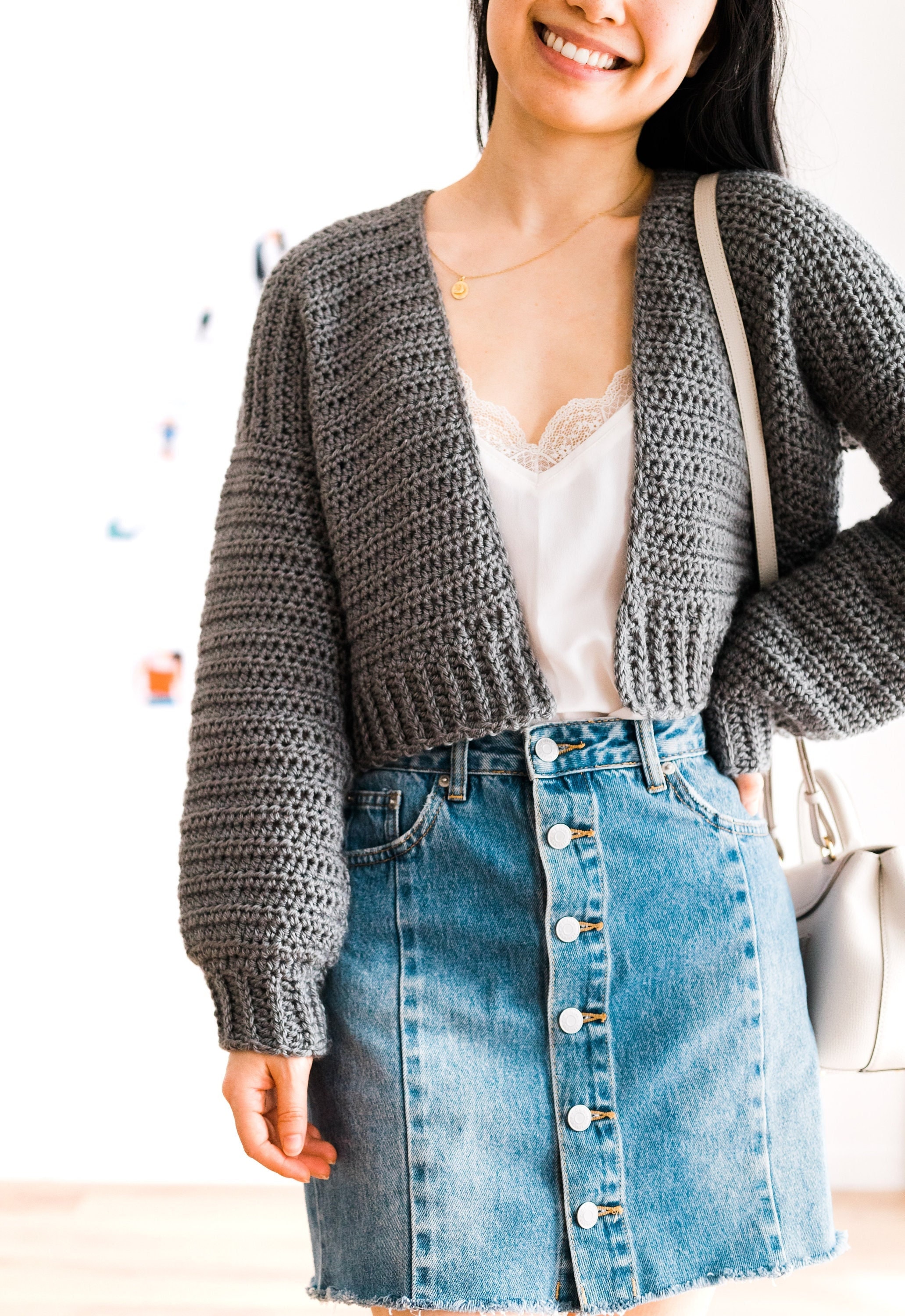 Graphic Knit Cropped Cardigan - Women - Ready-to-Wear