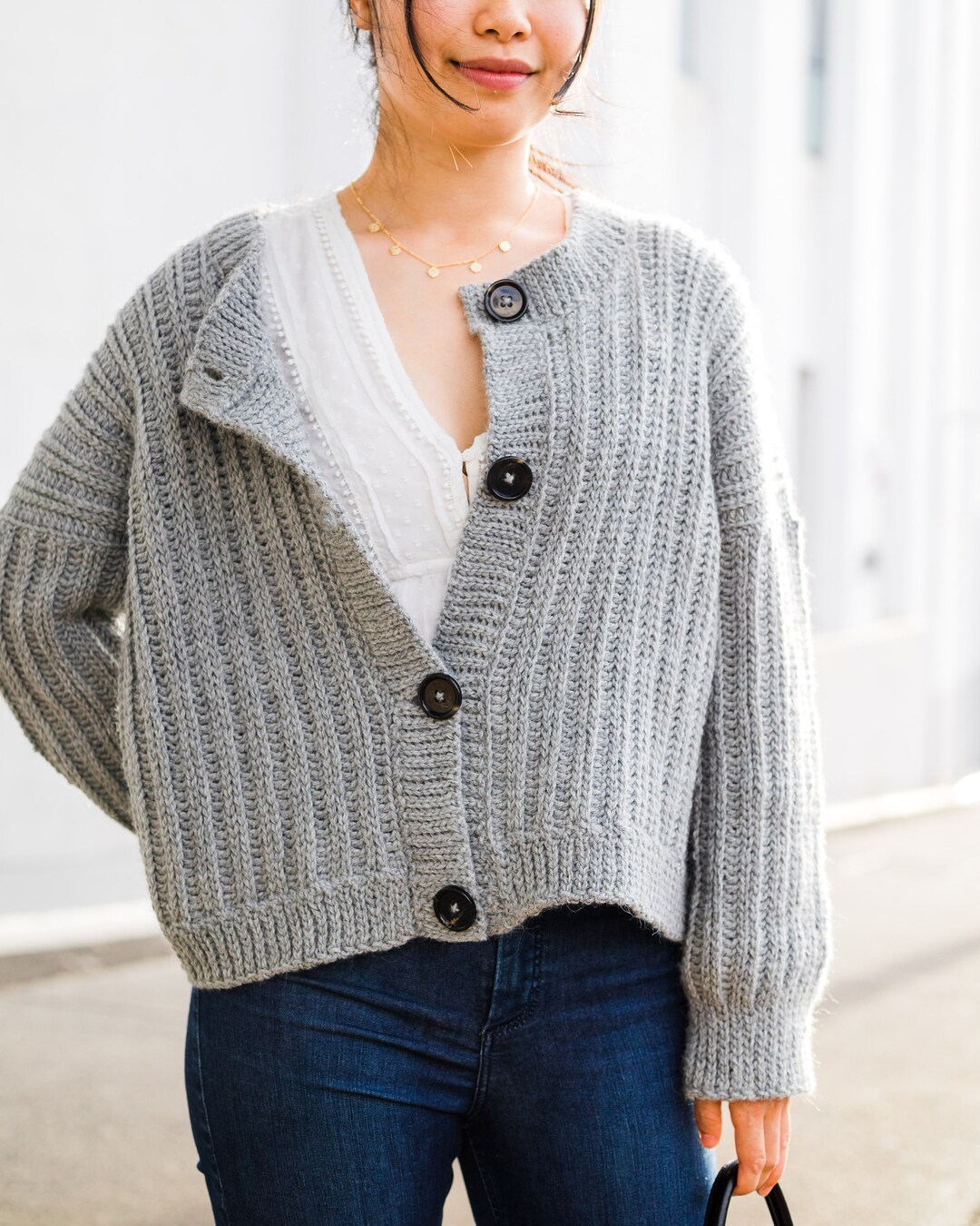 【DISCERNMENT】Round neck ribbed button cardigan il_1080xN.2914430511_d3ud.jpg