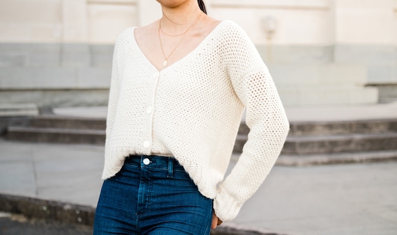 Aria Crochet Button Down Top/Cardigan Aria Crochet Button Down Top/Cardigan