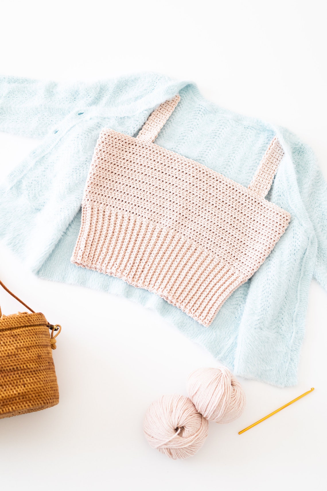 Crochet Square Neck Crop Top // Easy Summer Tank Top // Modern - Etsy