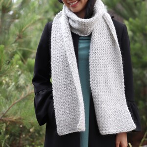 Crochet Easy Light Fluffy Scarf Beginners Simple Tutorial In The Clouds Scarf Crochet pattern pdf instant digital download forthefrills imagem 5