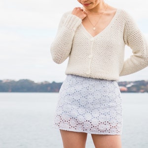 Crochet Pattern PDF / V-neck Button Cardigan / Easy Crochet Cardigan / Fall Womens Crochet Cardigan Pattern / Aria Cardigan Pattern PDF image 6