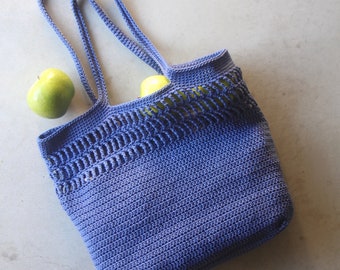 Crochet Easy Tote Market Summer Modern Grocery Bag– Crochet pattern pdf instant digital download for the frills