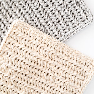 Crochet Chevron Pot Holders // Herringbone Hot Pad // Modern Home // Boho Crochet Crochet pattern pdf digital download for the frills image 7