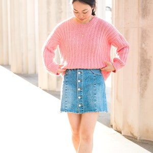 Oversized Ribbed Crochet Sweater // Knit-Look Crochet Pullover // Easy Crochet pattern pdf instant digital download for the frills image 7