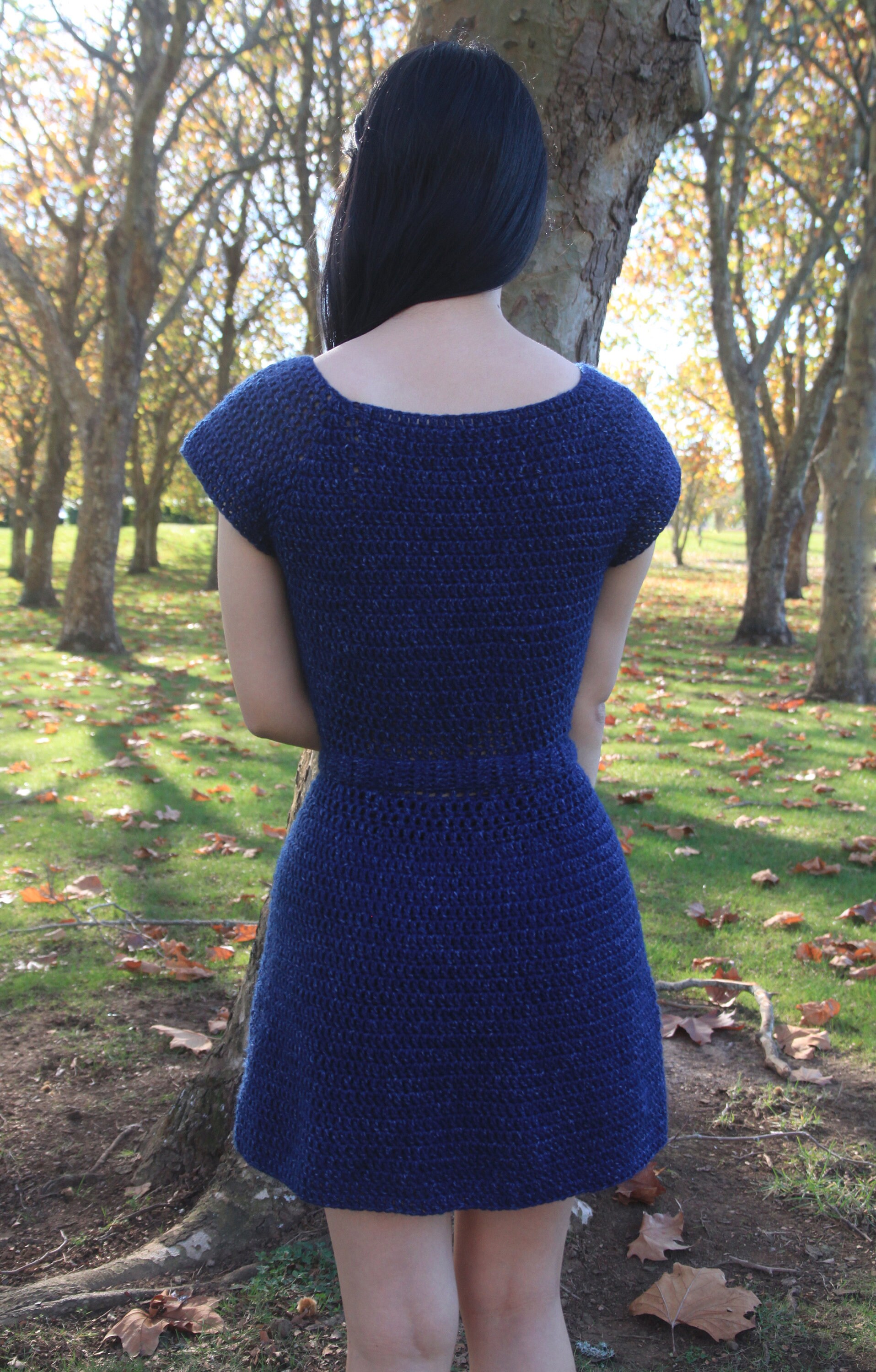 white christmas dresses Crochet Short Sleeve Midi Dress S main image 1