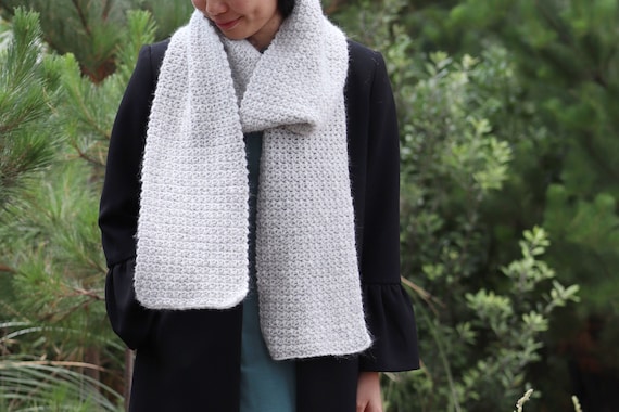 Crochet Beginner Scarf Pattern – Easy Fluffy Design (PDF Pattern)