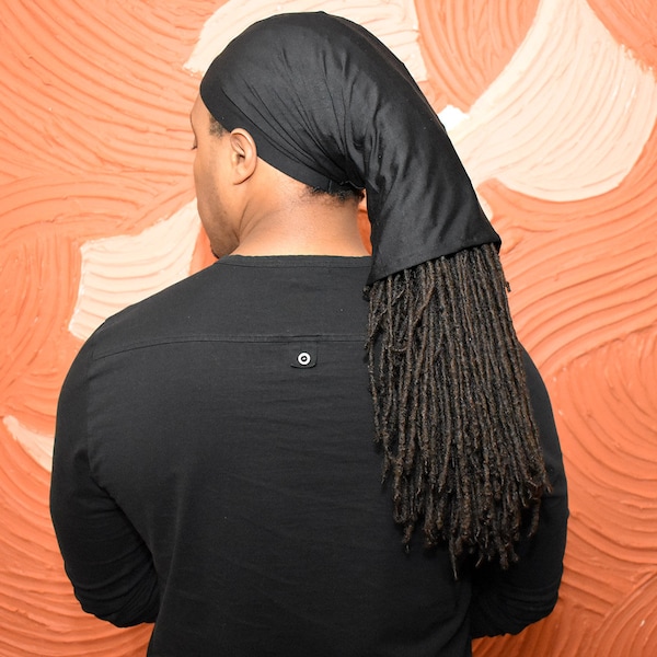 Solid Black - Loc Soc All Seasons, For Dreadlocks and Braids, Stay in place, High Fashion