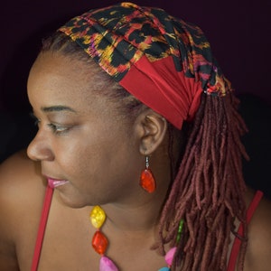 Loc Soc - Dreadlock Sock - Loc Sock for Braids - Red Loc Sock - abstract loc Soc - Loc Sock - Unisex Loc Sock, Cheetah Print Loc Soc
