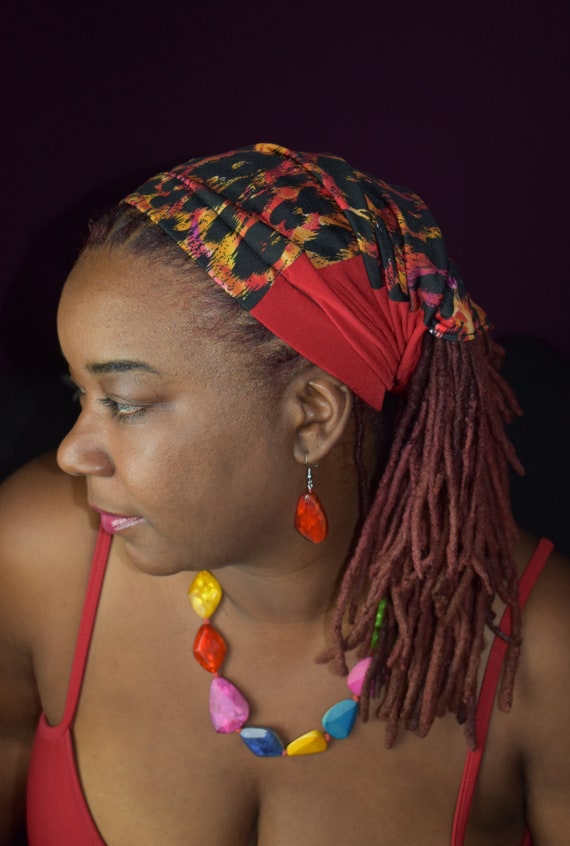 Loc Soc - Dreadlock Sock - Loc Sock for Braids - Red Loc Sock - abstract loc Soc - Loc Sock - Unisex Loc Sock, Cheetah Print Loc Soc