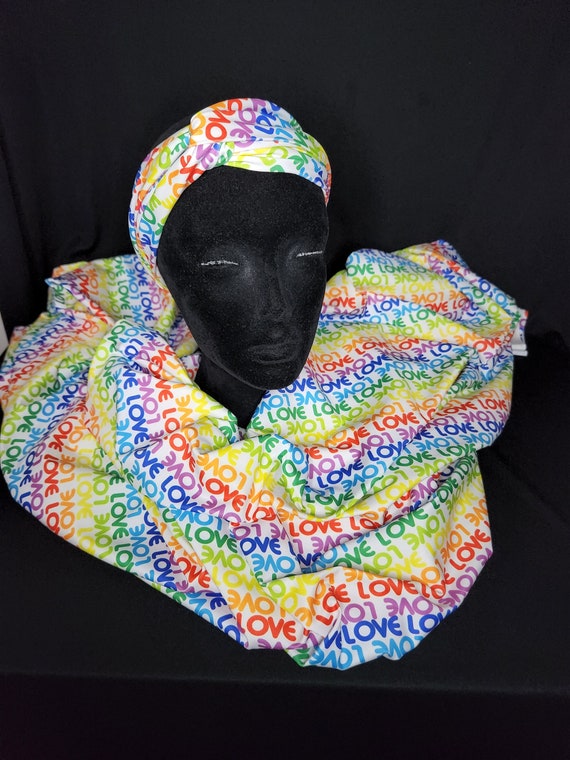 Rainbow Love Turban Headband