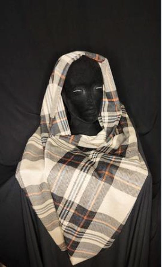 Tan Plaid Infinity Scarf, Watch Plaid infinity Scarf, Buffalo Plaid Infinity Scarf, Gift for Her, Gift for Him, gift for mom, Neck Scarf