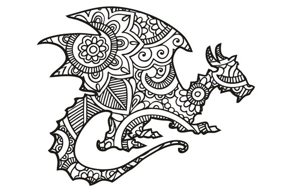 Download Dragon Mandala Svg File Etsy PSD Mockup Templates