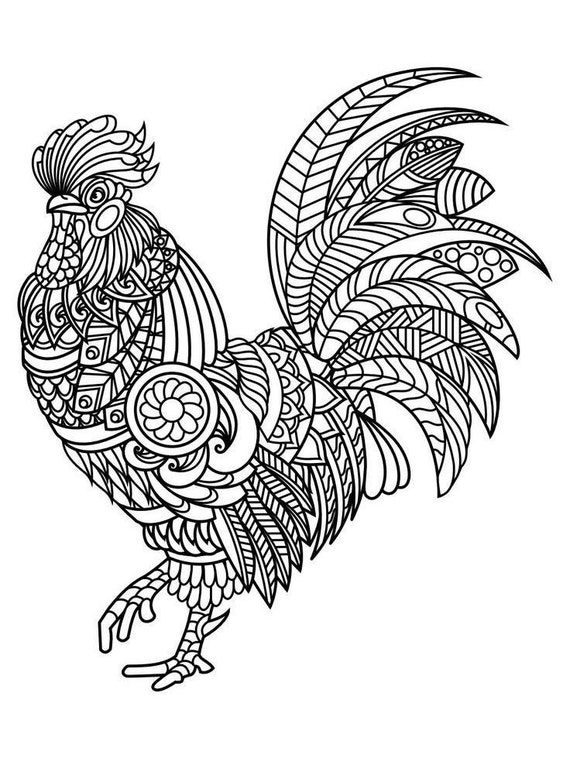 Download 3d Svg Files Ideas Rooster Mandala Svg Crafts Design