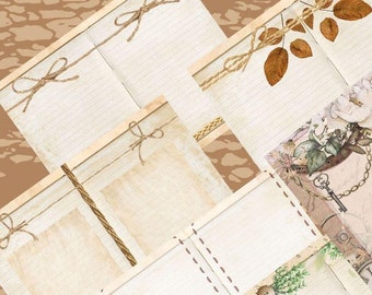 40 hojas de páginas de diario basura combinadas para diseños exclusivos + descarga adicional